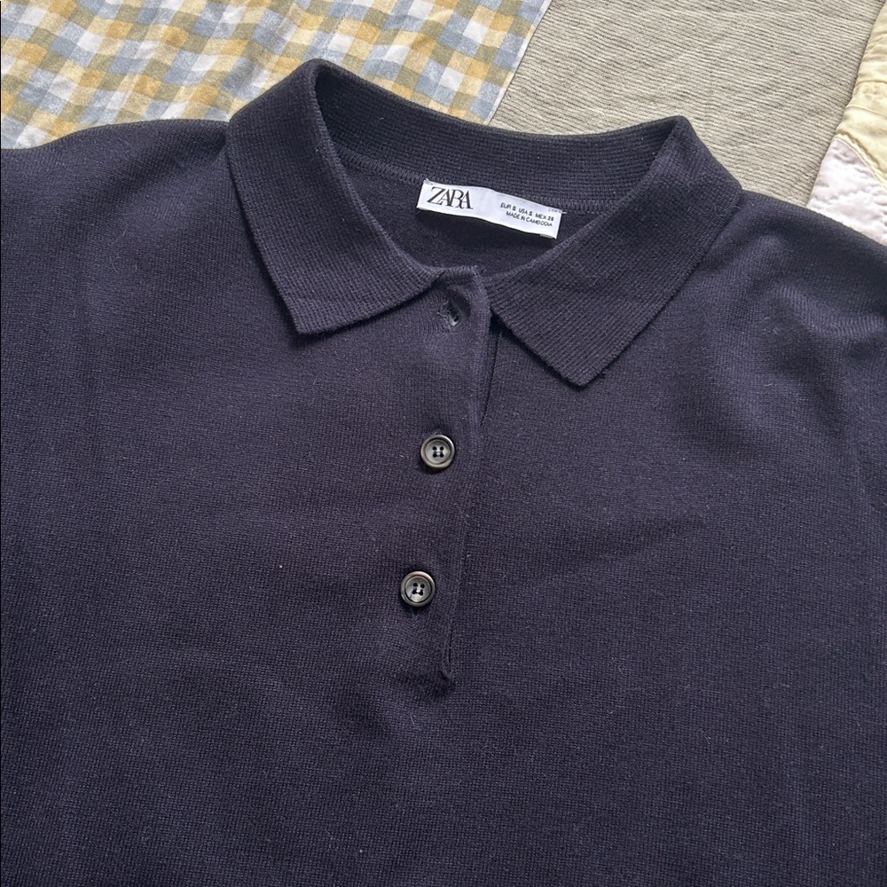 Navy Collared Knit - Picture 2 of 2